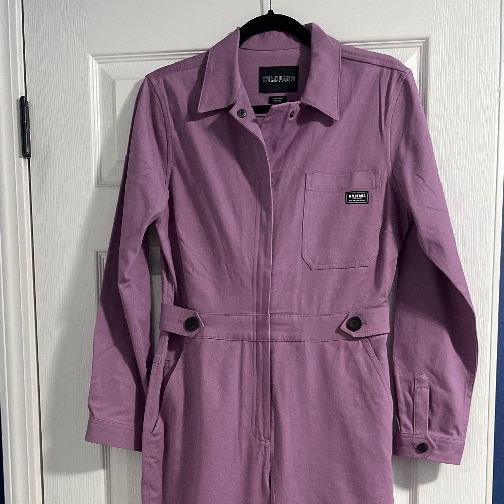 Wildfang Long Sleeved Essential High-Waisted Coveralls Jumpsuit